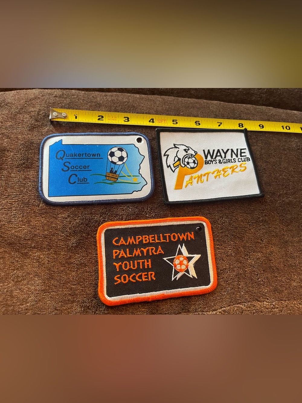 3 Pennsylvania Youth Soccer Patches - Quakertown, Wayne & Campbelltown, Palmyra